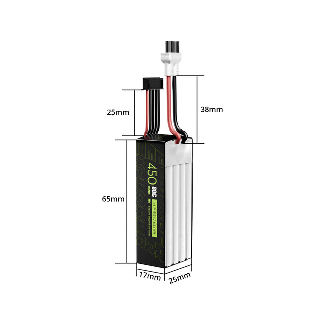 Flywoo Explorer 450mAh LiHV 4S 80C Battery