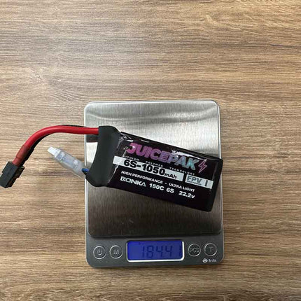 Juicepak Bonka 1050mAh 6S 150C Lipo Battery (185g) image 2