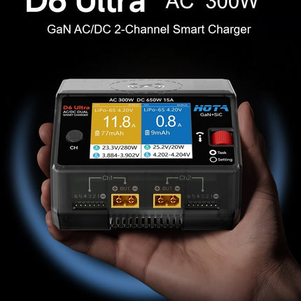 HOTA D6 ULTRA Dual Channel AC/DC Charger