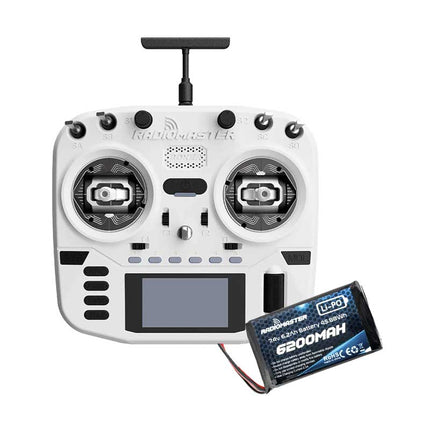 Radiomaster Boxer Crush Radio White (AG01) - With Radiomaster 6200mAh Lipo image