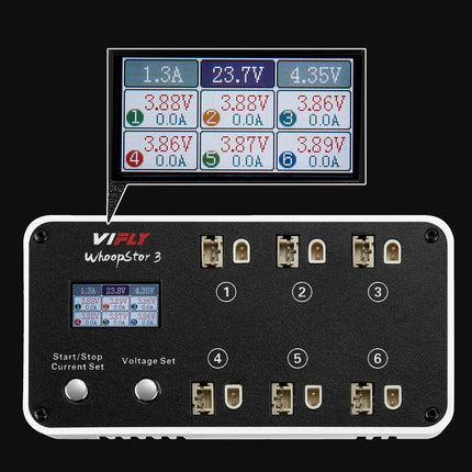 VIFLY WhoopStor 3 1S LiPo Battery Charger (PH2 / BT2.0)