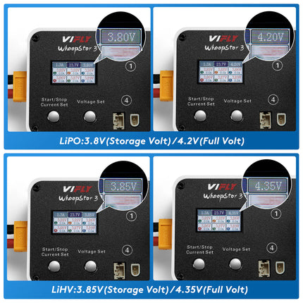 VIFLY WhoopStor 3 1S LiPo Battery Charger (PH2 / BT2.0)
